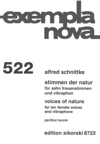Schnittke A. Stimmen Der Natur 11 Voix de Femmes et Vibraphone