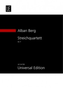 Berg A. String Quartet OP 3 Partition Poche