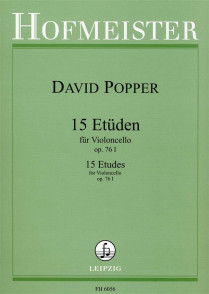 Popper D. 15 Etudes Opus 76 Vol 1 Violoncelle