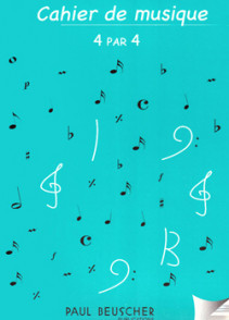 Cahier de Musique 4/4 Portees Spirale