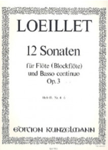 Loeillet de Gant J.b. 12 Sonates OP 3 Vol 2 Flute