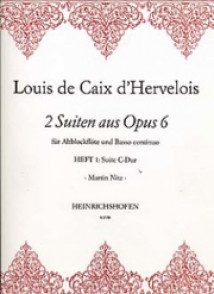 Caix D'hervelois L. Suiten Aus Opus 6 Vol 1 Flute A Bec Alto