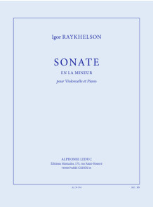 Raykhelson I. Sonate la Mineur Violoncelle
