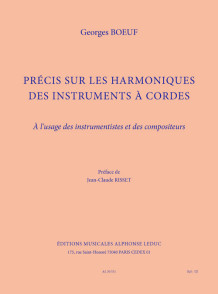 Boeuf G. Precis Sur Les Harmoniques Des Instruments A Cordes