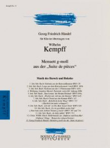Haendel G.f. Menuet Sol Mineur Piano