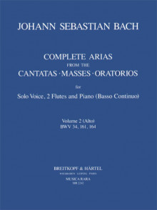 Bach J.s. Complete Arias Cantatas Vol 2 Voix Flutes