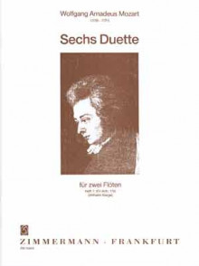 Mozart W.a. Sechs Duette Vol 1 2 Flutes
