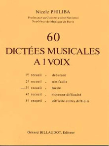 Philiba N. 60 Dictees Musicales A 1 Voix Vol 3