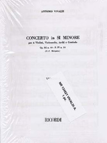 Vivaldi A. Concerto OP 3 L'estro Armonico N°10 Ensemble Cordes