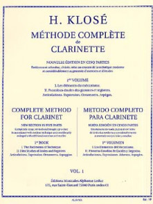 Klose H. Methode Complete de Clarinette Vol 1