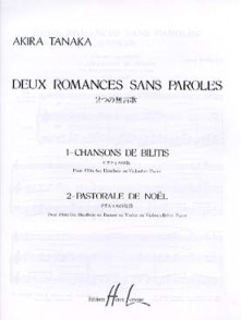 Tanaka A. 2 Romances Sans Paroles Flute OU Violon OU Hautbois