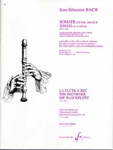 Bach J.s. Sonate Bwv 1034 Flute A Bec Alto