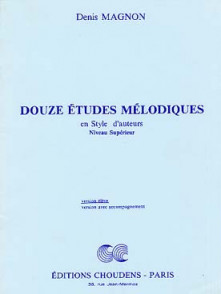 Magnon D. 12 Etudes Melodiques Niv. Superieur Eleve