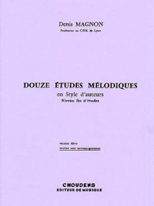Magnon D. 12 Etudes Melodiques Niv. Fin D'etudes Piano