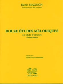 Magnon D. 12 Etudes Melodiques Niveau Moyen Piano