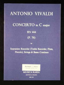 Vivaldi A. Concerto DO Majeur Flute A Bec Sopranino