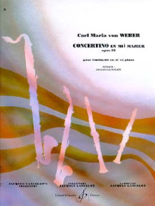 Weber C.m. Concertino Mib Majeur OP 26 Clarinette