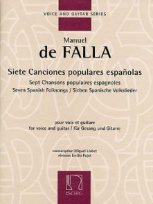 de Falla M. 7 Chansons Populaires Espagnoles Chant
