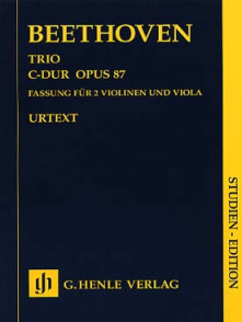 Beethoven L.v. Trio DO Majeur OP 87 Score