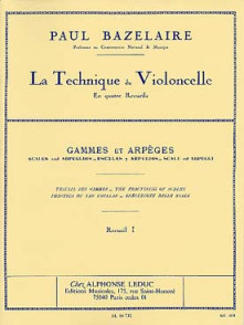 Bazelaire P. la Technique DU Violoncelle Vol 1