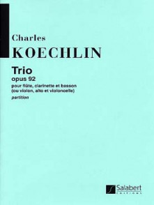 Koechlin C. Trio OP 92 Flute Clarinette Basson
