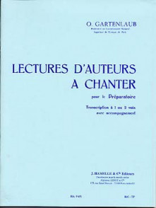 Gartenlaub O. Lectures D'auteurs A Chanter