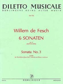 de Fesch W. Sonate OP 6 N°3  Flute A Bec Alto