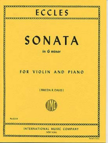 Eccles H. Sonata G Minor Violon