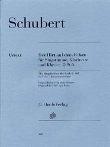 Schubert F. le Patre Sur la Montagne OP 129 Chant Clarinette Piano