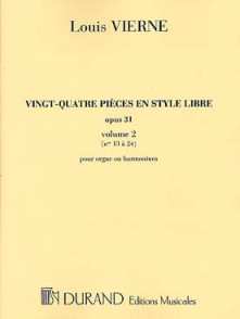 Vierne L. 24 Pieces en Style Libre Vol 2 Orgue