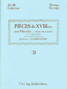 Charbonnier J.l. Pieces 18ME Siecle Vol 2 Flute A Bec Soprano