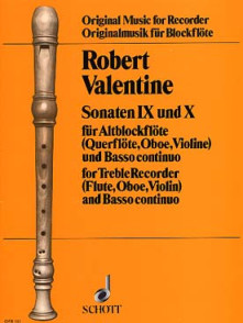 Valentine R. Sonates N°9 et 10 Flute A Bec