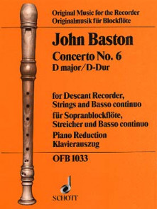 Baston J. Concerto N°6 Flute A Bec