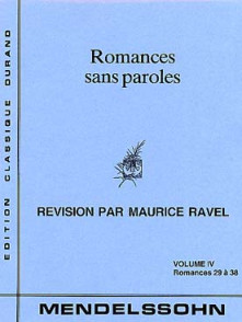 Mendelssohn F. Romances Sans Paroles Vol 4 Piano