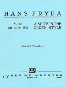 Fryba H. A Suite IN The Olden Style Contrebasse