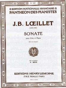 Loeillet J.b. Sonate Sol Mineur Flute