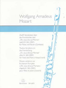Mozart W.a. Ah, Vous DIRAI-JE, Maman Flute