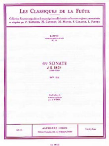 Bach J.s. Sonate N°6 Bwv 1035 Flute