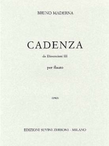 Maderna B. Cadenza Dimension Iii Flute Solo