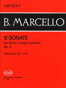 Marcello B. 12 Sonates OP 2 Vol 1 Flute A Bec