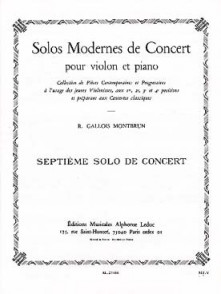 GALLOIS-MONTBRUN R. 7ME Solo de Concert Violon