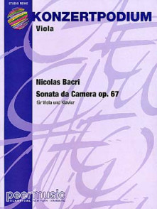 Bacri N. Sonata DA Camera OP 67 Alto