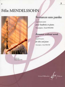 Mendelssohn F. Romances Sans Paroles OP 38 Vol 3 Hautbois