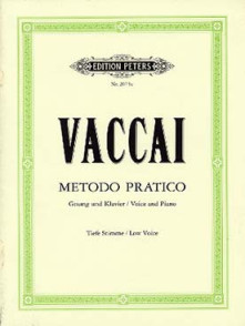 Vaccai N. Methode Pratique de Chant Voix Grave