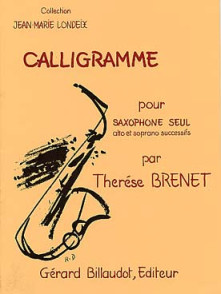 Brenet T. Calligramme Saxophone Seul
