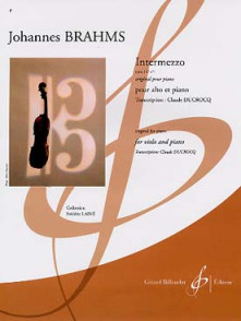 Brahms J. Intermezzo OP 117 N°1 Alto