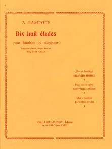 Lamotte A. 18 Etudes Hautbois OU Saxophone