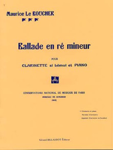 le Boucher M. Ballade en RE Mineur Clarinette