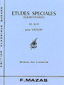 Mazas Etudes Speciales OP 36 Vol 1 Violon