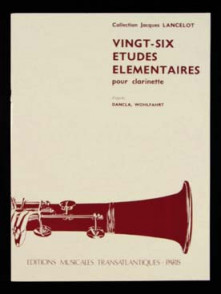 Lancelot J. 26 Etudes Elementaires Clarinette